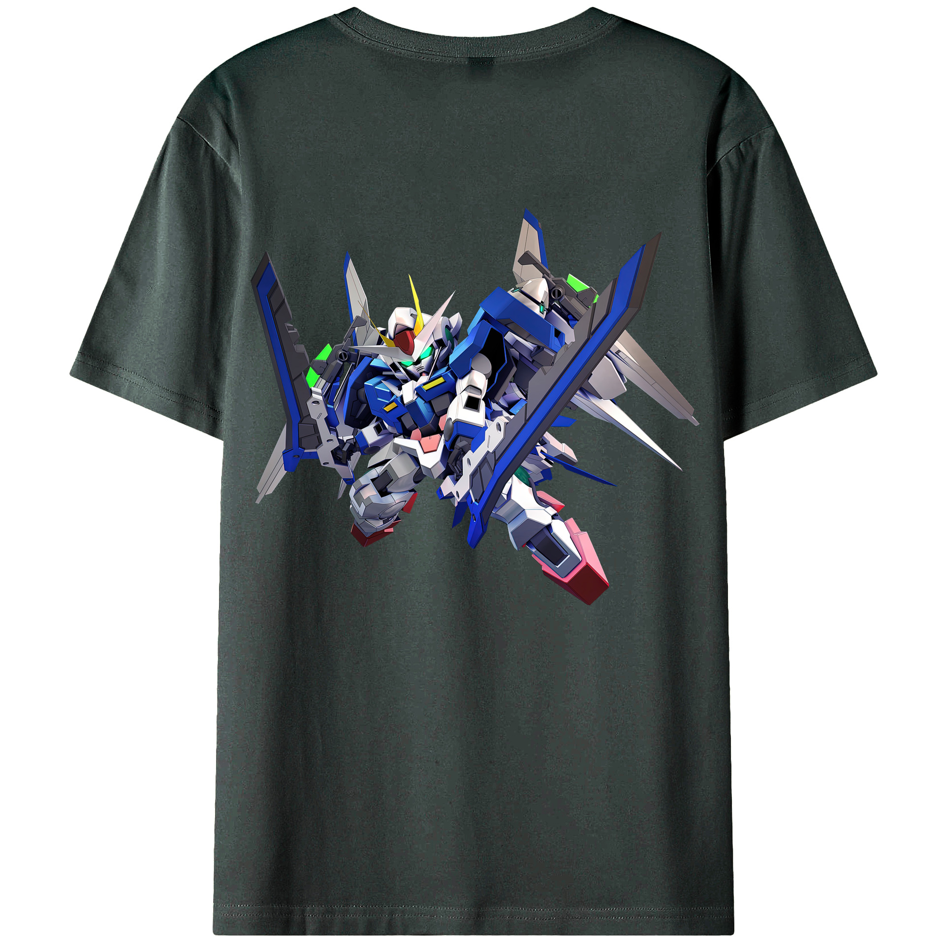 （画像用） 機動戦士ガンダム Mobile Suit Gundam 綿100％ メンズ半袖Tシャツ（バックプリント） 通気性